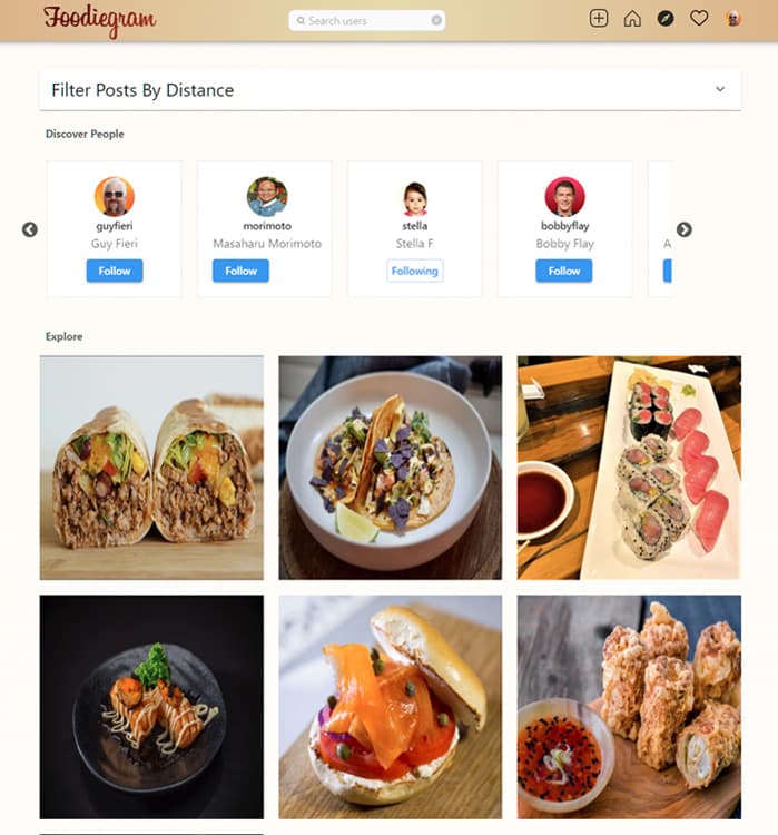 Foodiegram screenshot