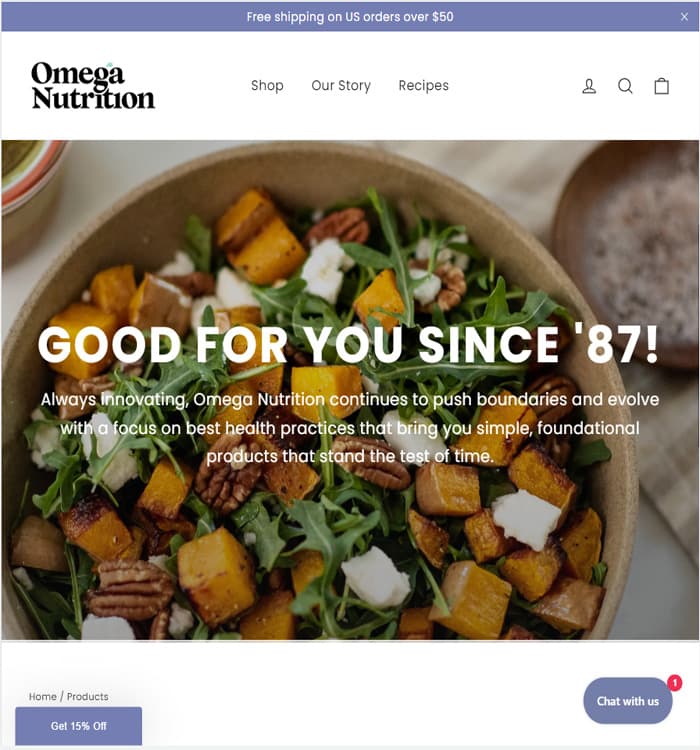 Omega Nutrition screenshot